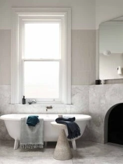 Paros Bath Towel - Limestone -Household Items Discount 2022 bathroom blues 1