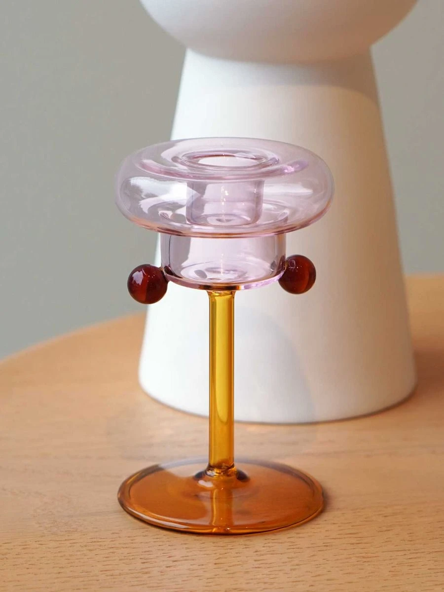 Petit Pompom Candleholder - Pink 5 Petit Pompom Candleholder - Pink - Image 3