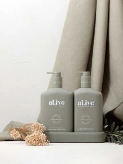 Green Pepper & Lotus Wash & Lotion DUO + Tray -Household Items Discount al ive green pepper lotus duo5