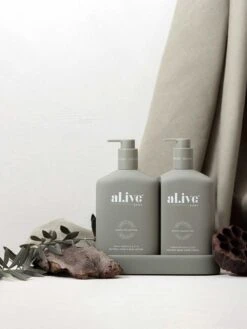 Green Pepper & Lotus Wash & Lotion DUO + Tray -Household Items Discount al ive green pepper lotus duo6