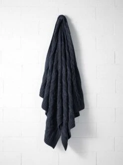 Cable Knit Throw - Slate