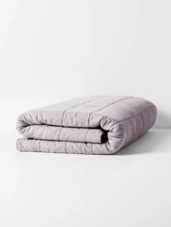 Chambray Coverlet - Lilac -Household Items Discount chambray coverlet folded side lilac