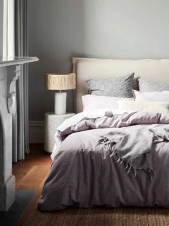 Chambray Fringe Standard Pillowcase - Lilac 7 Chambray Fringe Standard Pillowcase - Lilac -Household Items Discount chambray fringe bedlinen lilac 3