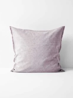 Chambray Fringe European Pillowcase - Lilac