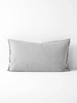 Chambray Fringe Standard Pillowcase - Dove