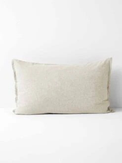 Chambray Fringe Standard Pillowcase - Natural