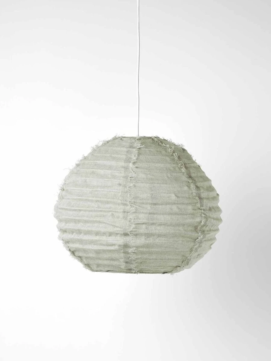 Cloud Fringed Ball Pendant - Limestone 3 Cloud Fringed Ball Pendant - Limestone