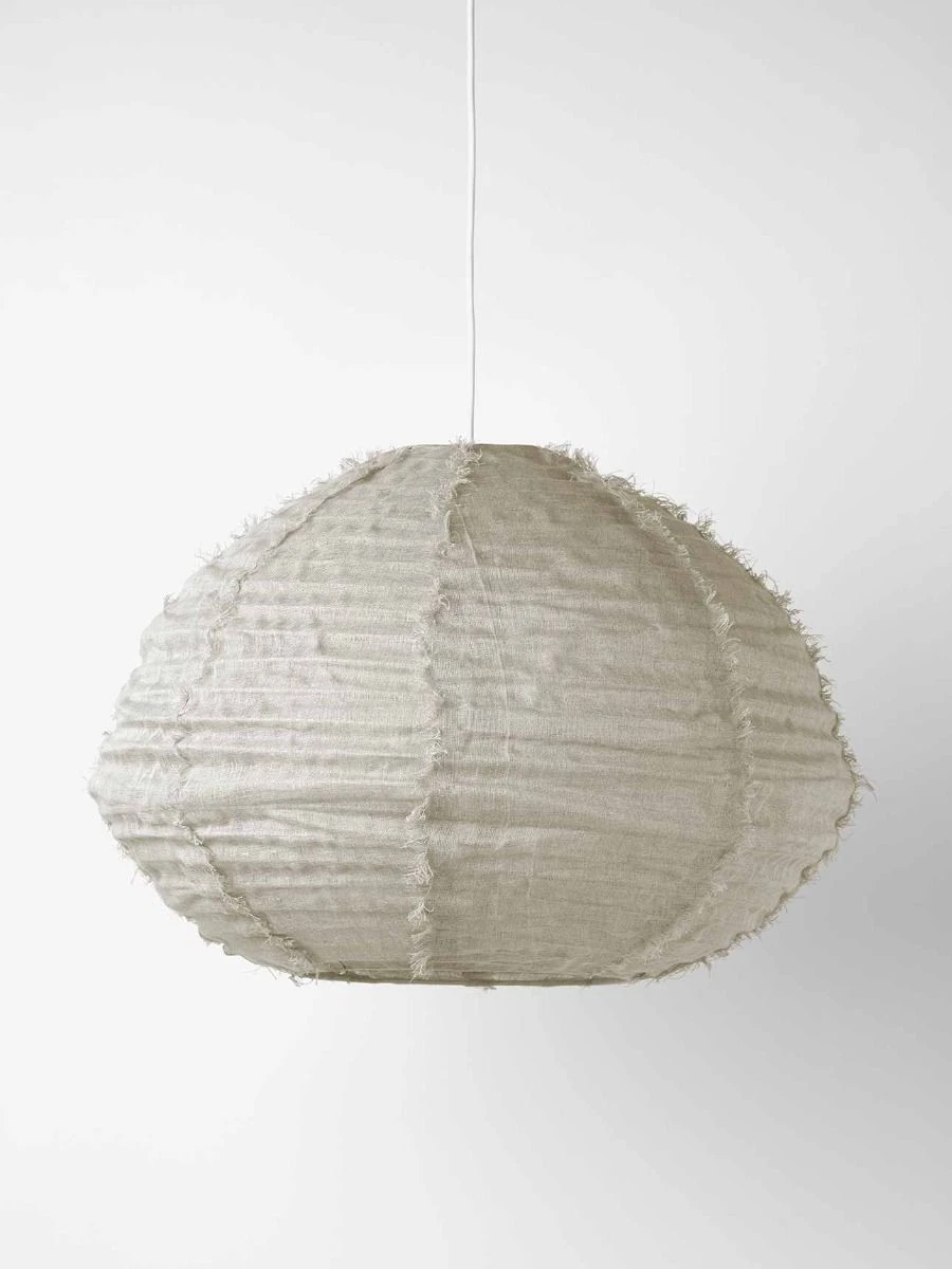 Cloud Fringed Oval Pendant - Dove 3 Cloud Fringed Oval Pendant - Dove