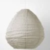Cloud Fringed Pear Pendant - Dove -Household Items Discount cloud fringed linen pendant pear dove