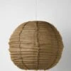 Cloud Fringed Round Pendant - Bronze 2 Cloud Fringed Round Pendant - Bronze -Household Items Discount cloud fringed linen pendant round bronze