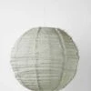 Cloud Fringed Round Pendant - Limestone