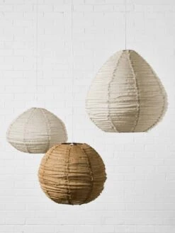 Cloud Fringed Round Pendant - Bronze 5 Cloud Fringed Round Pendant - Bronze -Household Items Discount cloud fringed linen pendants natural