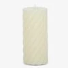 Twist Large Pillar Candle - Ivory -Household Items Discount coast to coast twist pillar candle ivory large
