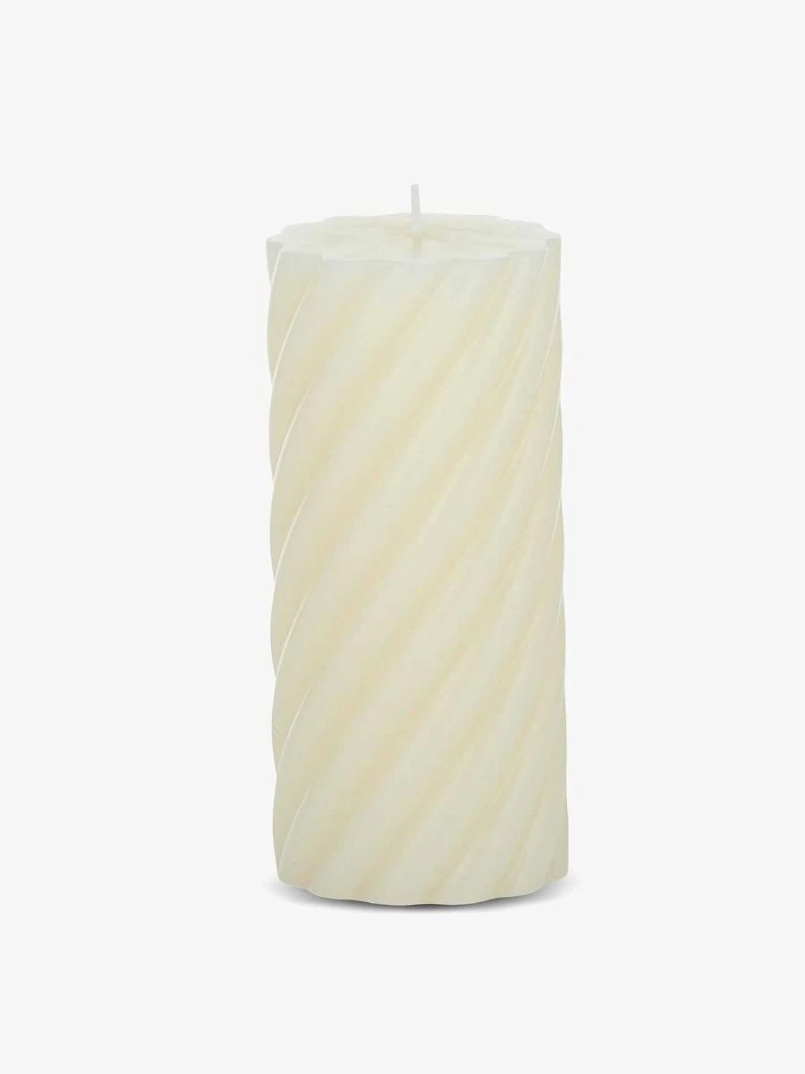 Twist Large Pillar Candle - Ivory 3 Twist Large Pillar Candle - Ivory