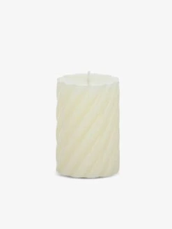 Twist Small Pillar Candle - Ivory