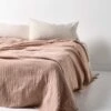 Crinkle Bed Cover - Pink Clay 2 Crinkle Bed Cover - Pink Clay -Household Items Discount crinkle bed throw pink clay