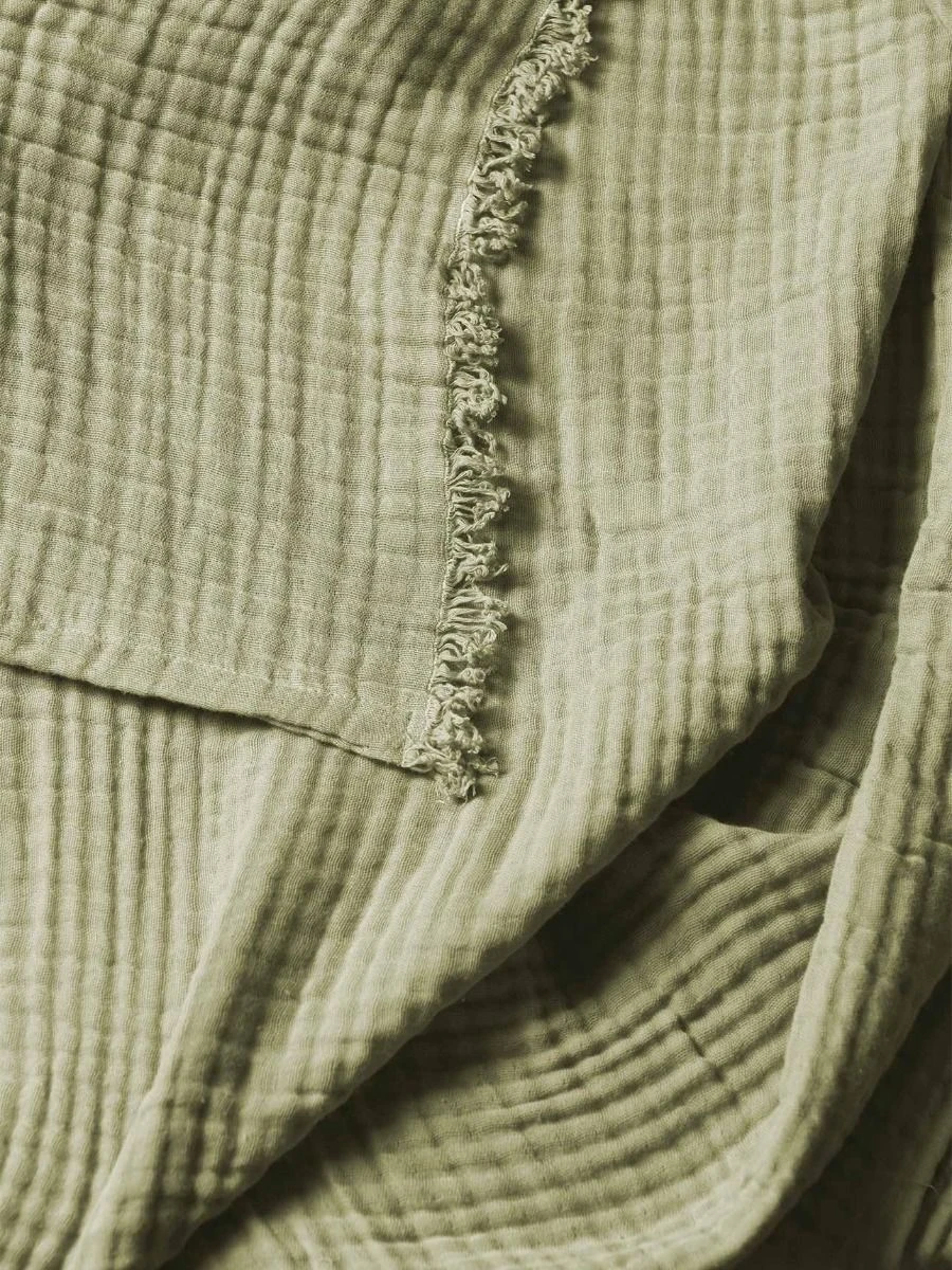 Crinkle Bed Cover - Elm 4 Crinkle Bed Cover - Elm - Image 2