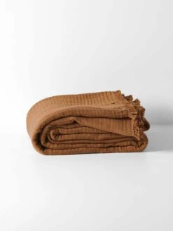 Crinkle Throw - Pecan -Household Items Discount crinkle throw pecan 1 1