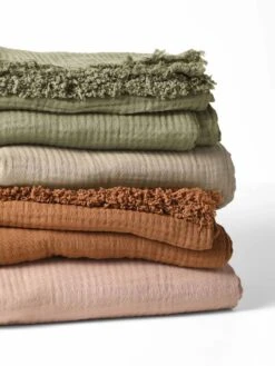 Crinkle Throw - Pecan -Household Items Discount crinkle throw stack 1 4