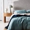 Emile Pure Linen Quilt Cover - Aegean Blue
