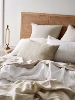 Emile Pure Linen Standard Pillowcase - Marshmallow -Household Items Discount emile bedlinen marshmallow 2 5