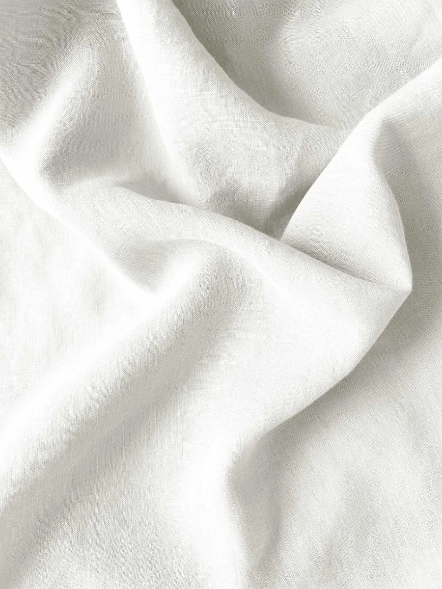 Emile Linen Fitted Sheet - Marshmallow 4 Emile Linen Fitted Sheet - Marshmallow - Image 2