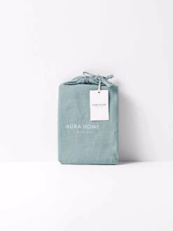 Emile Pure Linen European Pillowcase - Aegean Blue -Household Items Discount emile packaging pillowcase aegean blue 1