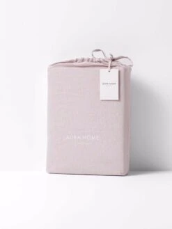 Emile Pure Linen Quilt Cover - Burnished Lilac -Household Items Discount emile packaging quilt cover burnished lilac 1 3