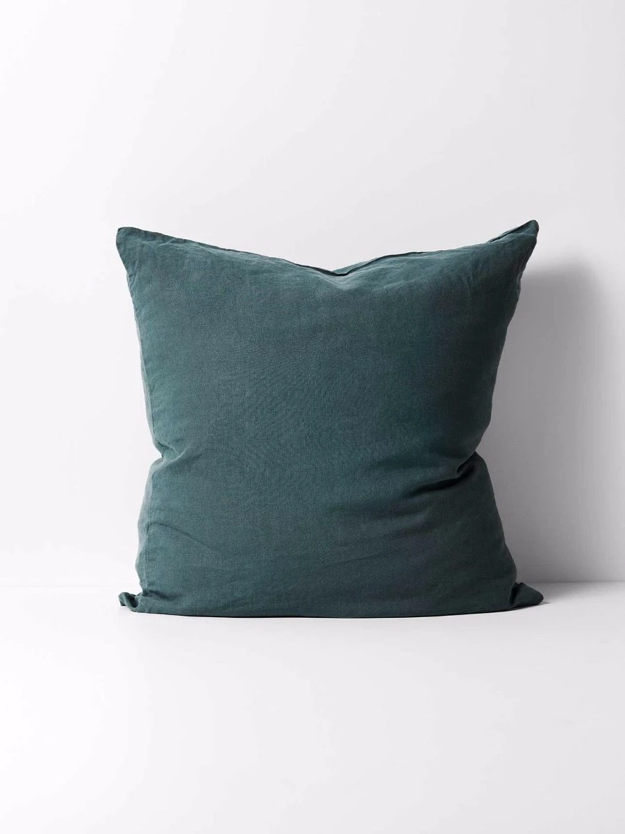 Emile Pure Linen European Pillowcase - Greystone 3 Emile Pure Linen European Pillowcase - Greystone