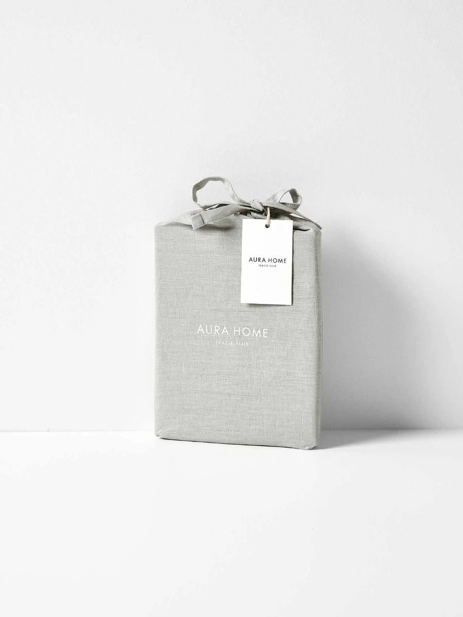 Emile Pure Linen European Pillowcase - Glacier 6 Emile Pure Linen European Pillowcase - Glacier - Image 4
