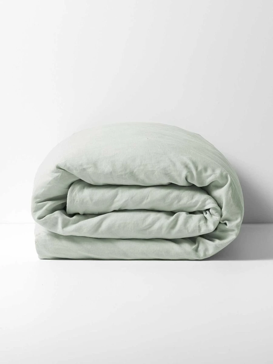 Emile Pure Linen Quilt Cover - Mineral 6 Emile Pure Linen Quilt Cover - Mineral - Image 4