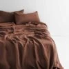 Emile Linen Flat Sheet - Clove -Household Items Discount emile sheets clove 1 3