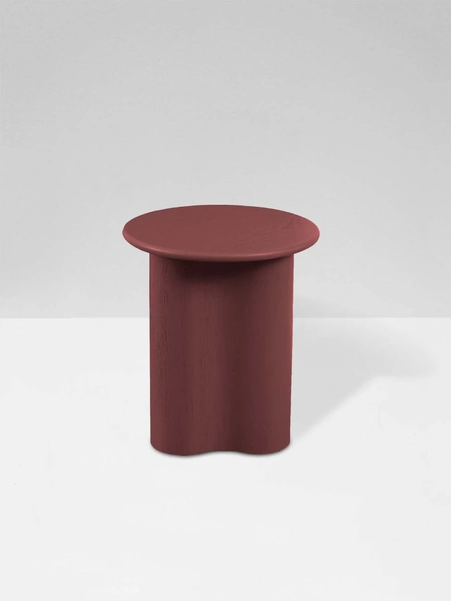 Artie Wave Side Table - Merlot 4 Artie Wave Side Table - Merlot - Image 2