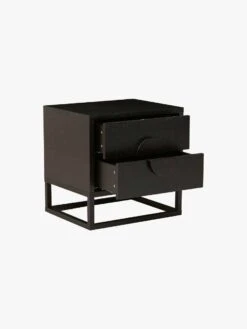 Benjamin Bedside Table - Black -Household Items Discount globewest side table benjamin black 3