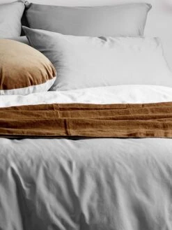 Halo Organic Cotton Quilt Cover - Pebble -Household Items Discount halo organic cotton bedlinen pebble detail
