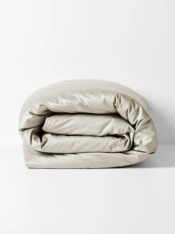 Halo Organic Sateen Quilt Cover - Feather -Household Items Discount halo organic sateen quilt cover feather rolled 3