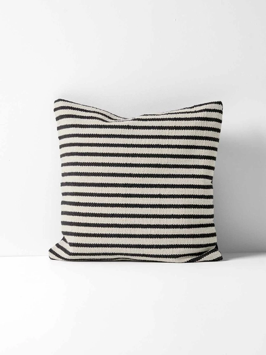Hazel Stripe Cushion - Black 3 Hazel Stripe Cushion - Black