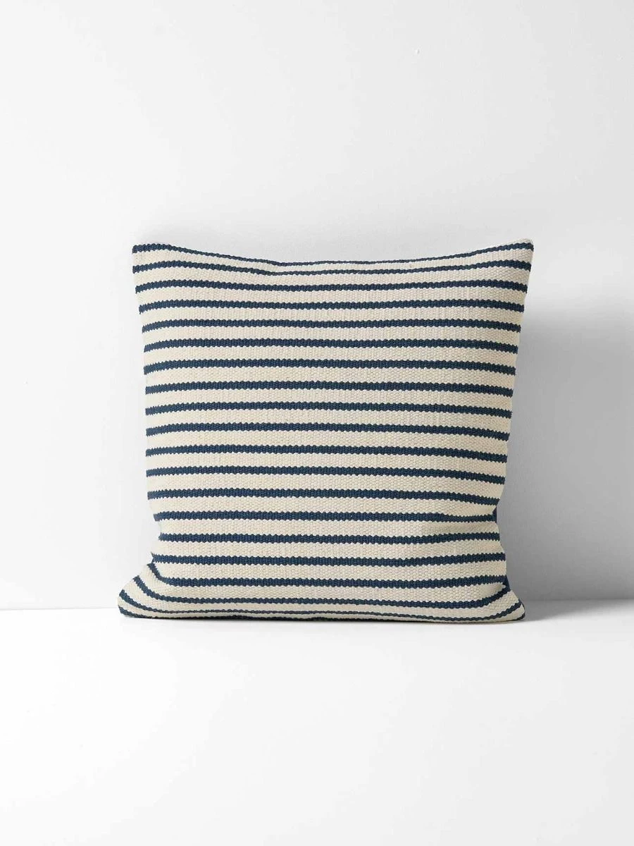 Hazel Stripe Cushion - Navy 3 Hazel Stripe Cushion - Navy