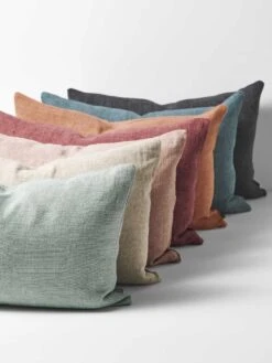 Heavy Linen Rectangle Cushion - Mist -Household Items Discount heavy linen cushion 40cmx60cm stack 1