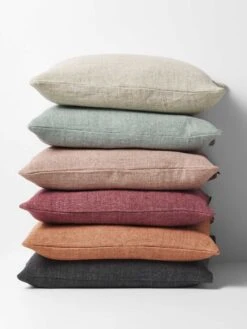 Heavy Linen Rectangle Cushion - Mist -Household Items Discount heavy linen cushion 55cm stack2 1