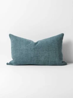 Heavy Linen Rectangle Cushion - Bluestone