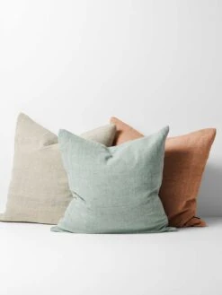 Heavy Linen Cushion - Mist -Household Items Discount heavy linen cushion group 55cm