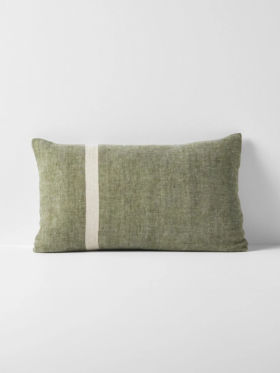 Herringbone Rectangle Cushion - Khaki 3 Herringbone Rectangle Cushion - Khaki