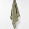 Herringbone Throw - Khaki -Household Items Discount herringbone linen throw khaki 1