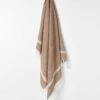 Herringbone Throw - Tobacco -Household Items Discount herringbone linen throw tobacco 1