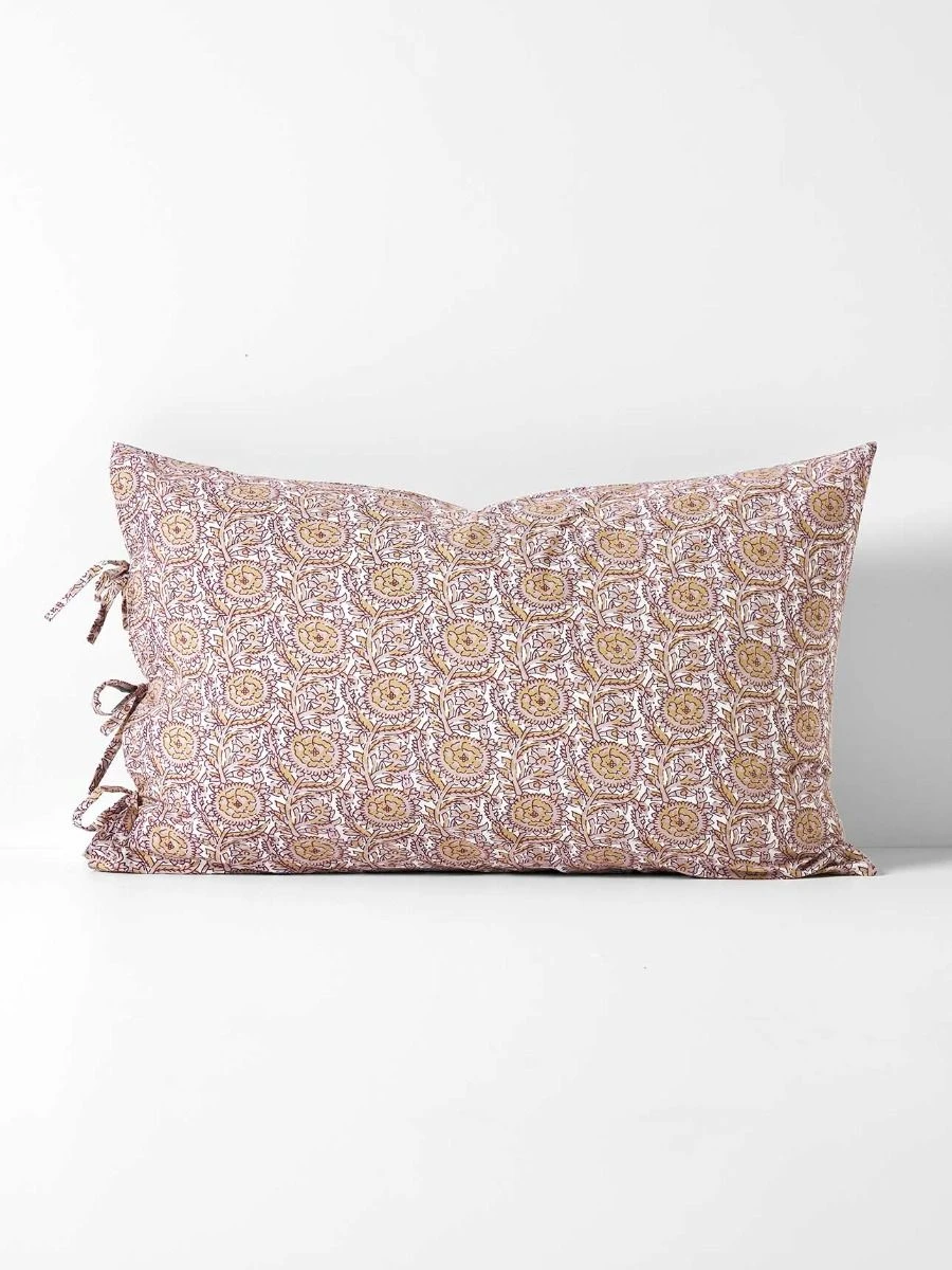 Jaipur Standard Pillowcase - Rosewater & Merlot 3 Jaipur Standard Pillowcase - Rosewater & Merlot