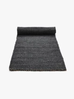 Jute Hall Runner - Black -Household Items Discount jute hall runner rolled midnight 1