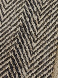 Herringbone Rug - Black -Household Items Discount jute rug herringbone black detail