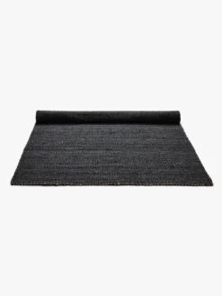 Jute Rug - Black -Household Items Discount jute rug rolled black