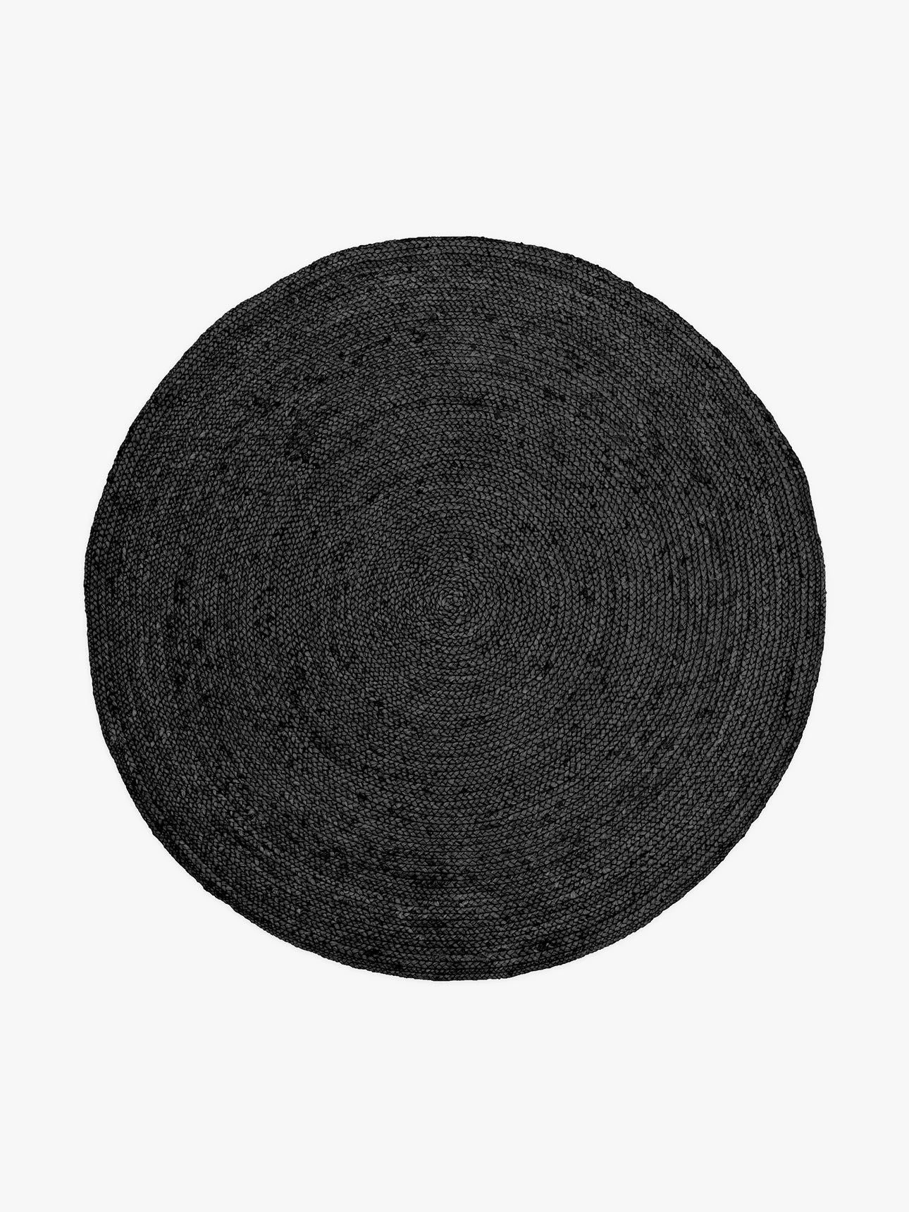 Jute Large Round Rug - Black 3 Jute Large Round Rug - Black